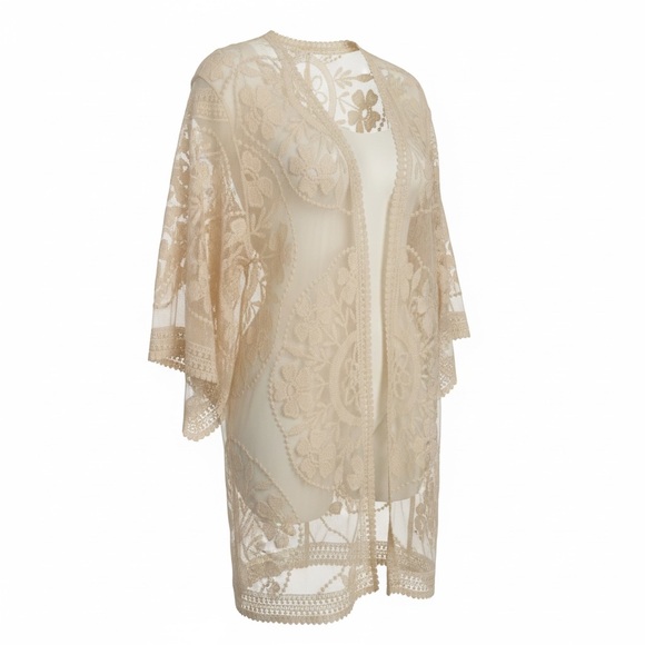 Other - Chic Lace Swim Coverup in Cream
